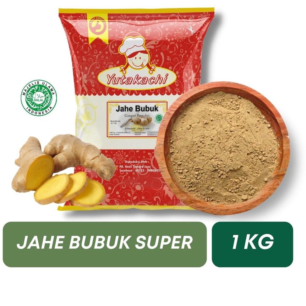 

☄ MURNI Jahe Bubuk Emprit 1 Kg / Ginger Powder Bumbu Rempah Herbal ビ