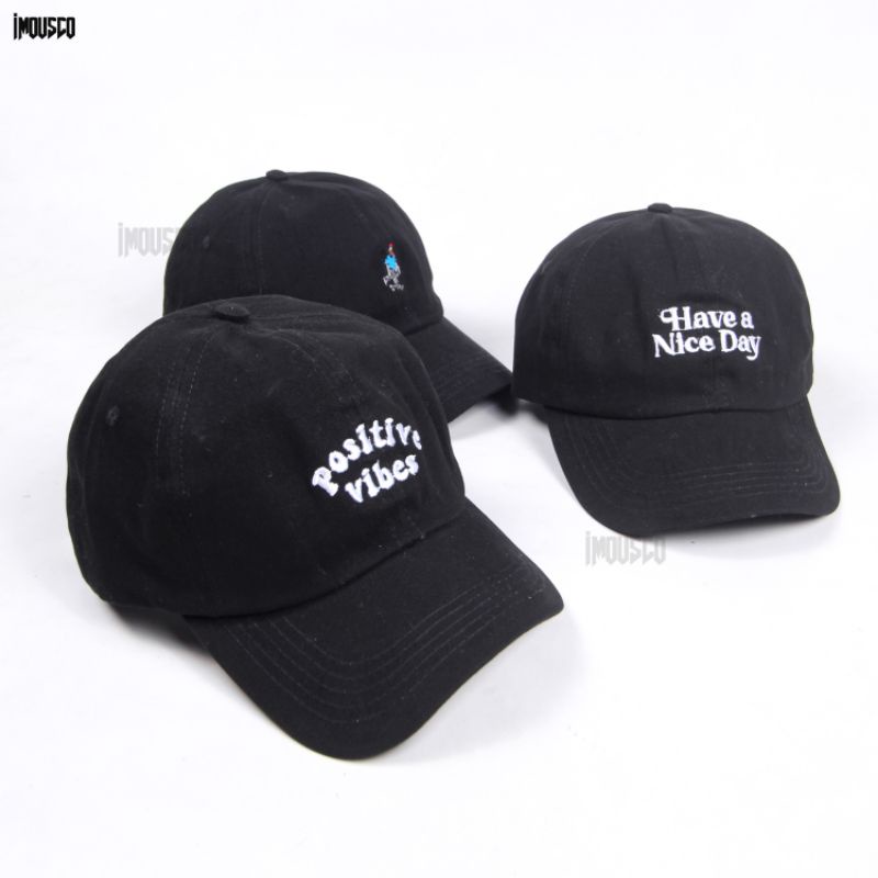 Imous.co Topi / Polocaps Positive Vibes Black