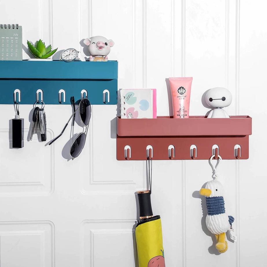 Banting harga--Rak Dinding gantung Tempel Minimalis ambalan rak dinding Murah Hook Serbaguna Organiz