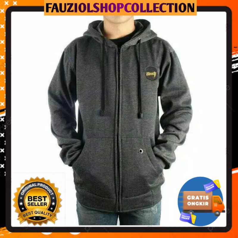 JAKET TERMURAH JAKET HOODIE BLOODS / BAHAN FLEECE ORIGINAL/JAKET HOODIE PRIA