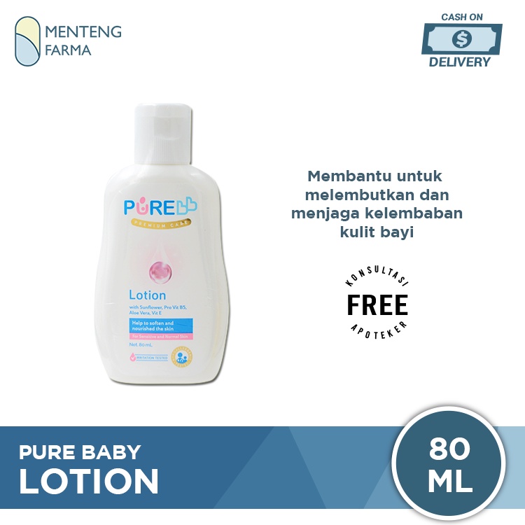 Pure Baby Lotion 80 mL - Lotion Pelembab Kulit Bayi