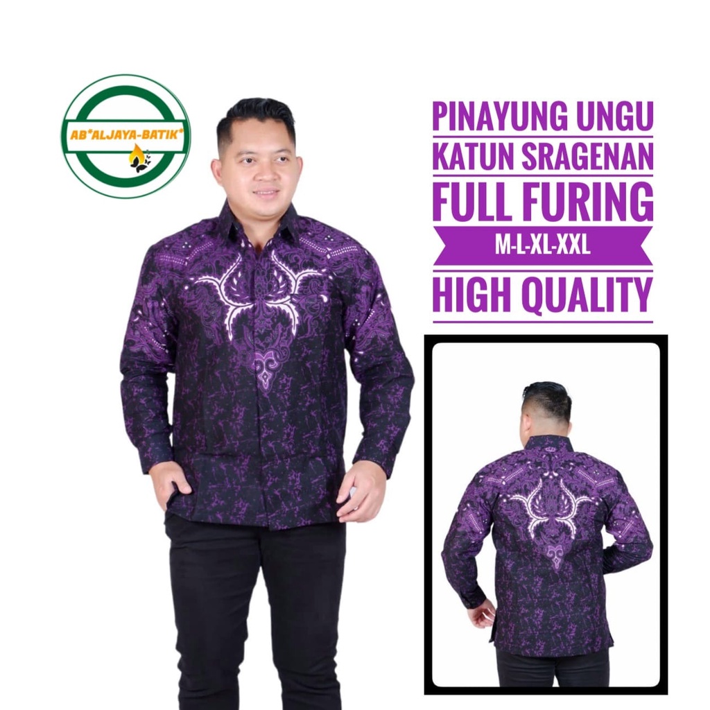 PINAYUNG UNGU ALJAYA BATIKSOLOAMANAH KEMEJA BAJU BATIK PRIA SOLO LENGAN PANJANG PENDEK LAPIS FURING ATASAN BATIK PREMIUM MODERN KATUN HALUS SUNDOKORO TRUNTUM GANDRUNG PARIKESIT MAROON SETYANING ATI OPO IJO OPO PINK DEWARI RUMEKSA IKKI IJO BANYU BIRU AJI