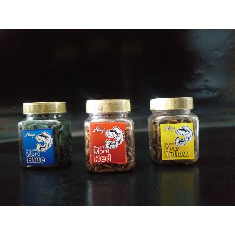 Maggot carophyll Super yellow isi 30 gram pelet channa maggot yellow maggot blue
