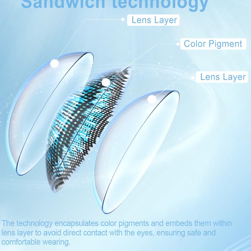 Langsung Kirim （COD）softlens minus 0.00-minus 6.00 Lensa kontak warna Korea Bestseller diameter 14.0