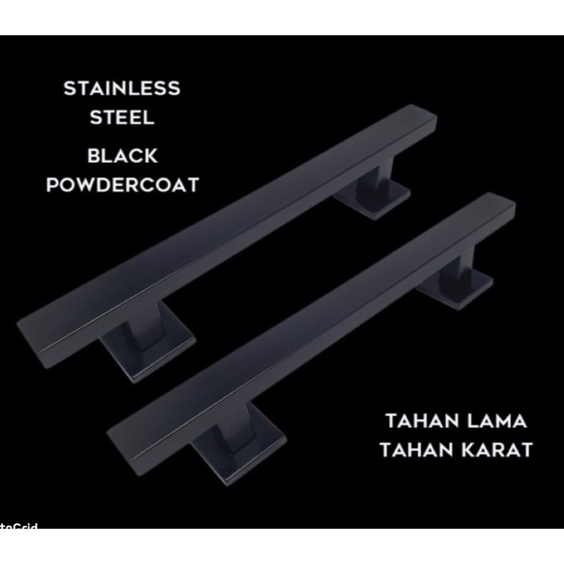 Gagang pintu tarikan pintu handle pintu ukuran besar 35 cm hitam black handle  minllis stanlis padat