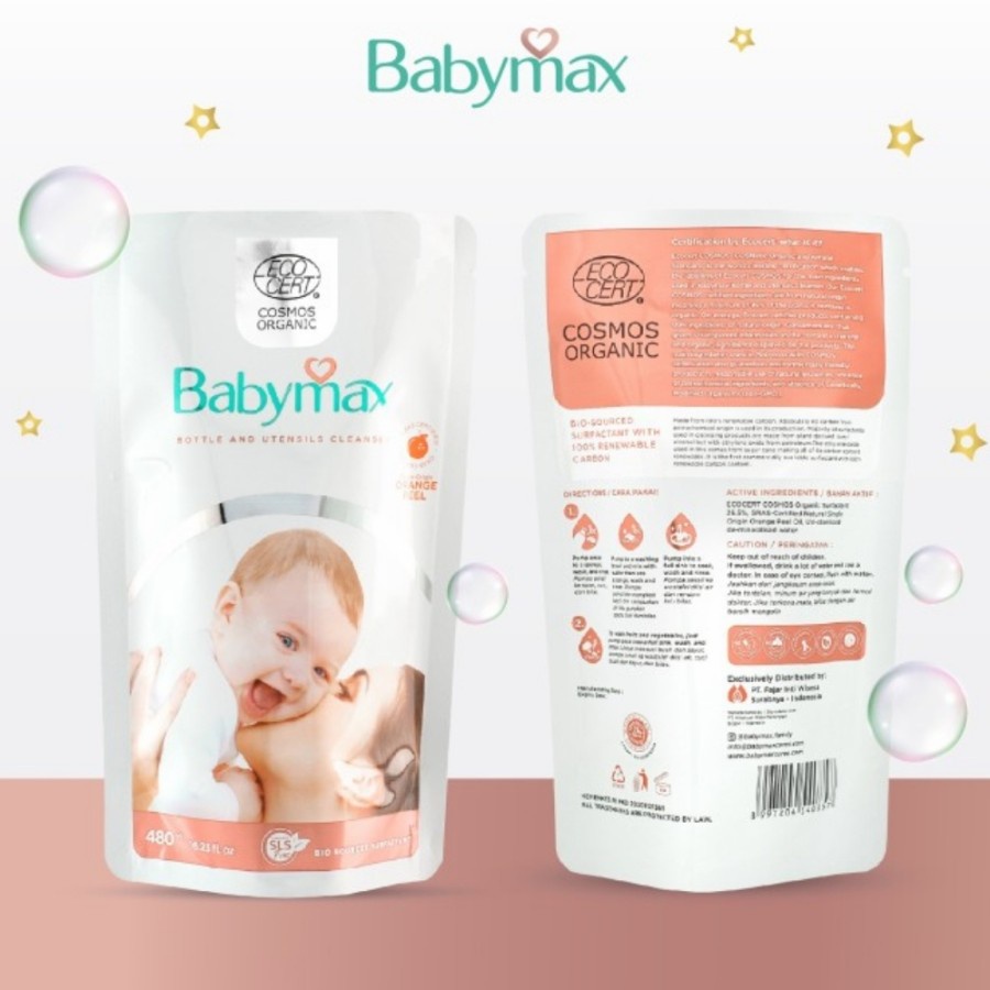 Babymax Ecocert Bottle And Utensils Cleanser 480ml Refill