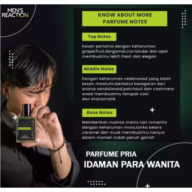 Parfum Men's Reaction Skittish - Parfume Pria Dengan 3 Aroma