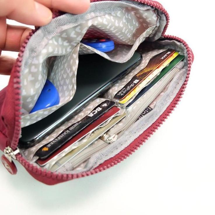 Baru -  DOMPET KIPLING PANJANG KP MOTIF BUNGA / DOMPET PANJANG WANITA KP polos 9007 IMPORT BISA