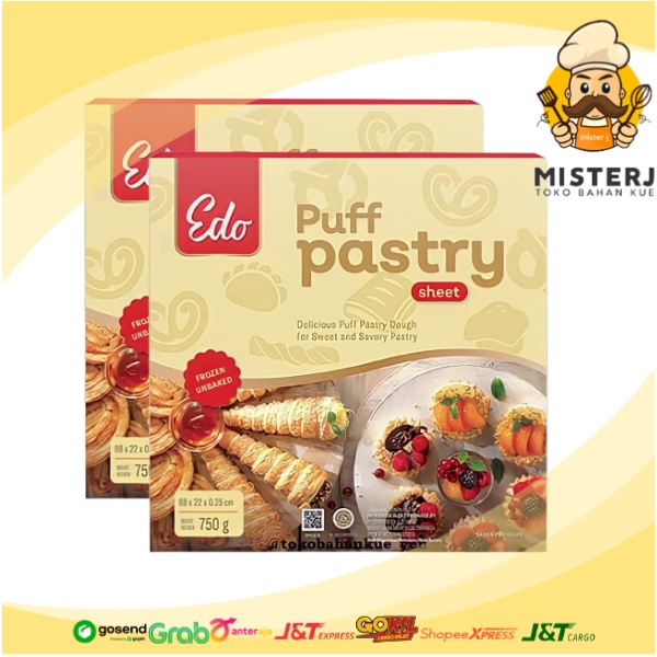 

Edo Puff Pastry Sheet 750GR | 88x22x0,25cm | Edo Puff Pastry Instan