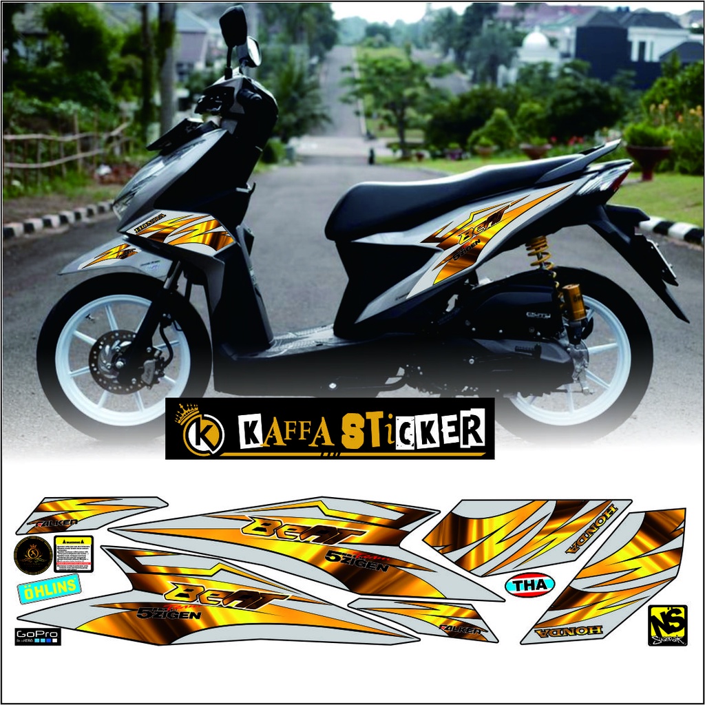 STRIPING BEAT DELUXE 2020 - STICKER STRIPING HONDA BEAT DELUXE.