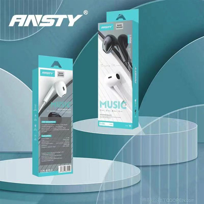 HEADSET EARPHONE HANDSFREE ANSTY E-036 MEGA BASS