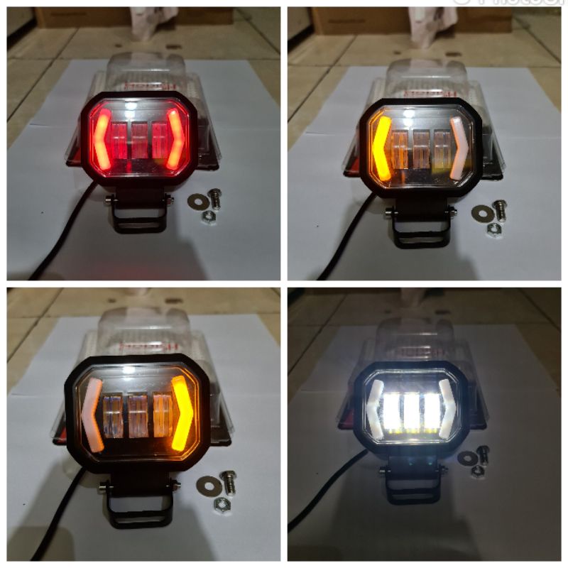 lampu tembak led motor mobil kapal daymaker angel eyes super terang flash kedip / lampu sorot led