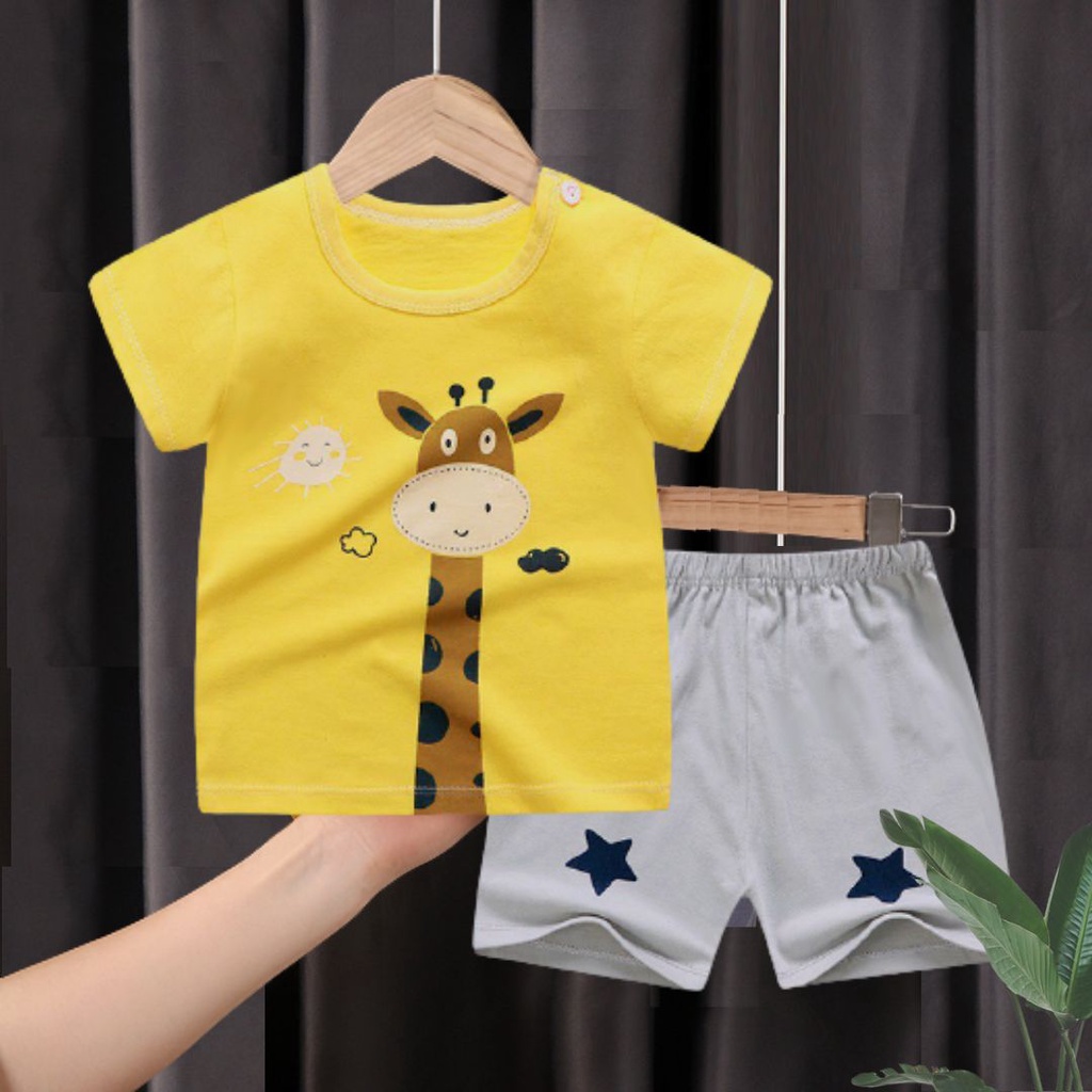 HappyOliver KIDS SUIT PENDEK Setelan Anak Bahan Kaos Lengan + Celana Berkualitas Import ebv cewek new4