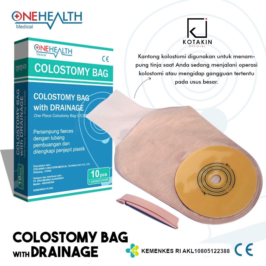 1BOX isi 10pcs - Kantong Kolostomi Onehealth / Colostomy Bag