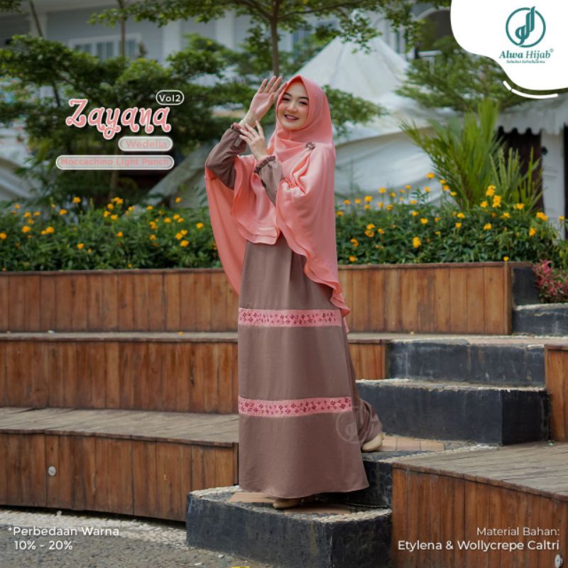 Zayana Gamis Set Jilbab vol. 2 by Alwa Hijab Syar'i Original Branded