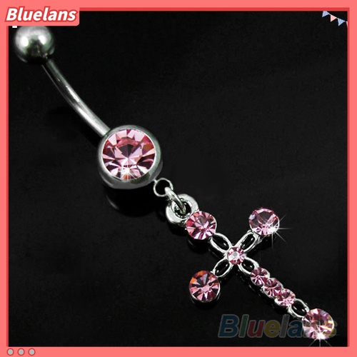Cincin Tindik Pusar Model Menjuntai Bahan Baja Untuk Perhiasan Tubuh
