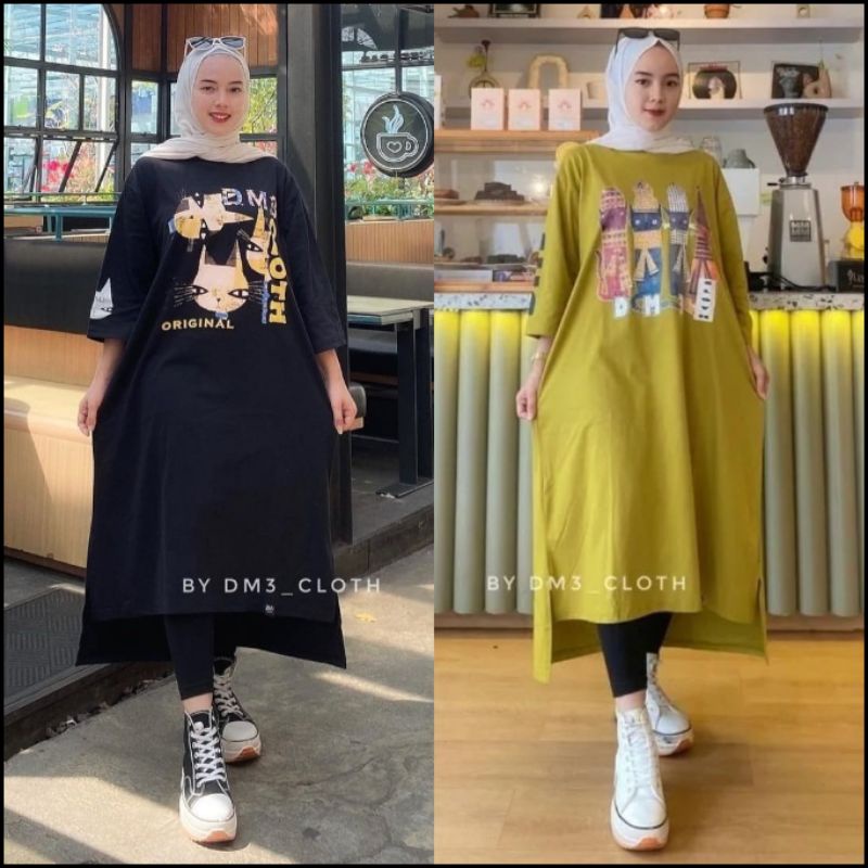 MIDI DRESS OVERSIZE/ DRESS JUMBO/ HOMMY DRESS KAOS COMBET