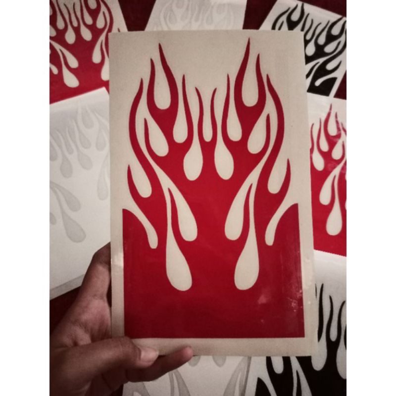 STIKER CUTTING MOTIF LIDAH API SPAKBOR DEPAN