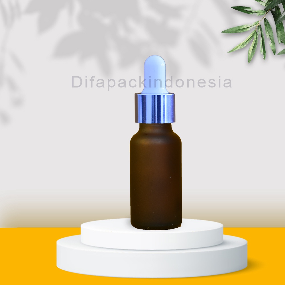Botol pipet 20ml putih silver coklat doff
