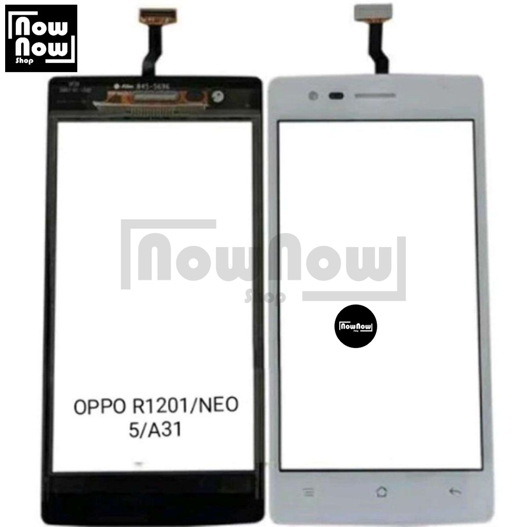 TOUCHSCREEN TS LAYAR SENTUH TC OPPO R1201 A31 NEO 5 A31W TOUCH SCREEN KACA LCD KACA LAYAR DEPAN