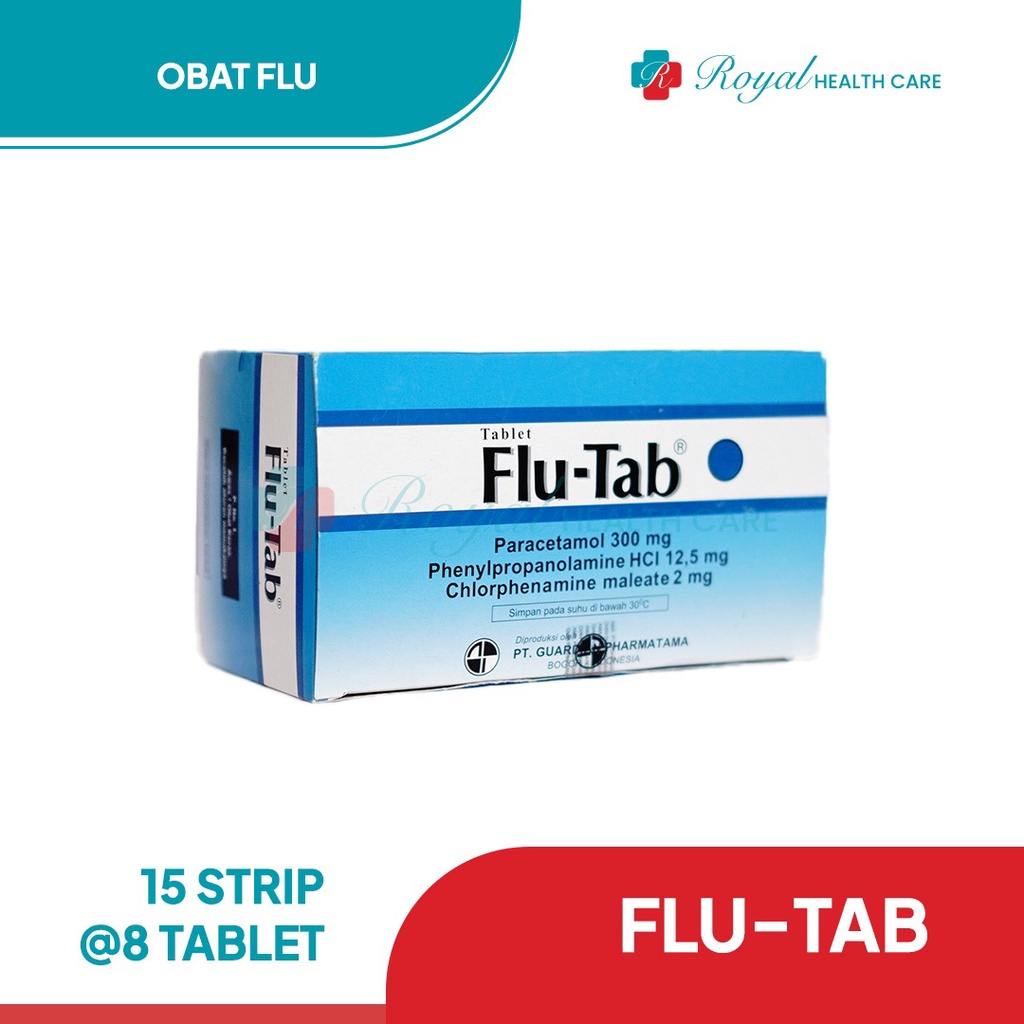 FLU - TAB STRIP 8 TABLET Meringankan Flu Demam dan Sakit Kepala