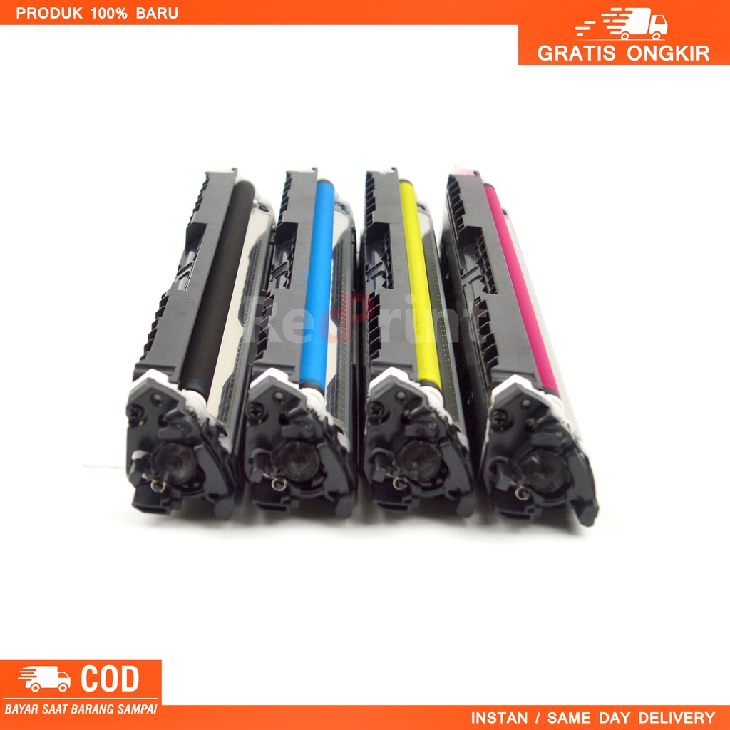 Toner cartridge 126A compatible untuk printer HP Color LaserJet CP1025, CP1025nw, MFP M175a, M175nw, M275, M275nw, CP1020, CP1026, CP1027 CP1028, 1 Set 4 Warna