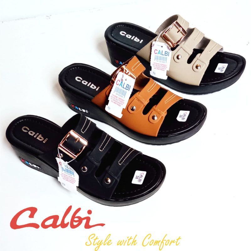 [Diskon] SANDAL WEDGES CALBI WANITA MURAH