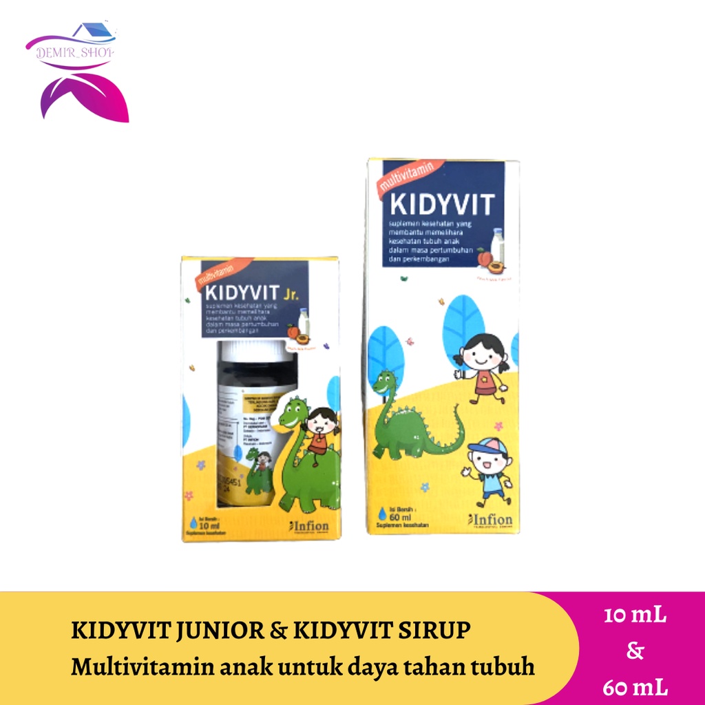Kidyvit Junior Drop &amp; Kidyvit Sirup Multivitamin Anak Daya Tahan Tubuh