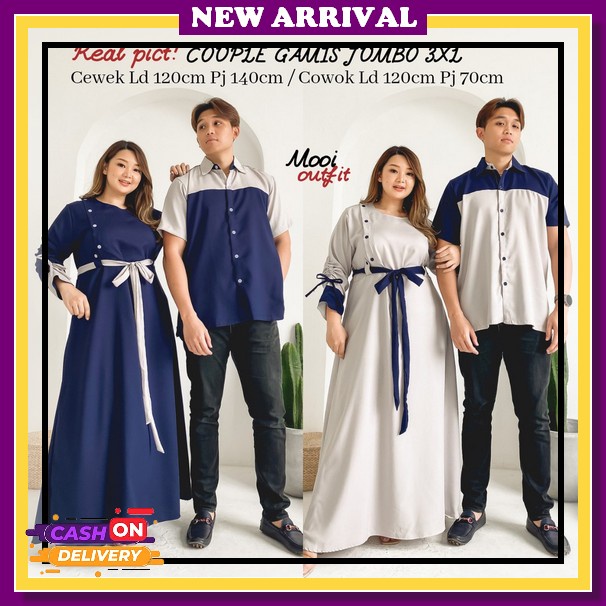 Baju Couple Pasangan Kondangan Wanita Set Couple Suami Istri Kapelan Pacar Keluarga Gamis Lebaran Ka