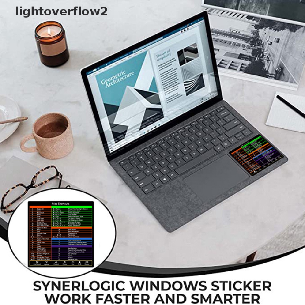 (lightoverflow2) Stiker Keyboard Untuk Mac OS System 2022-2008 (13-16 &quot;)