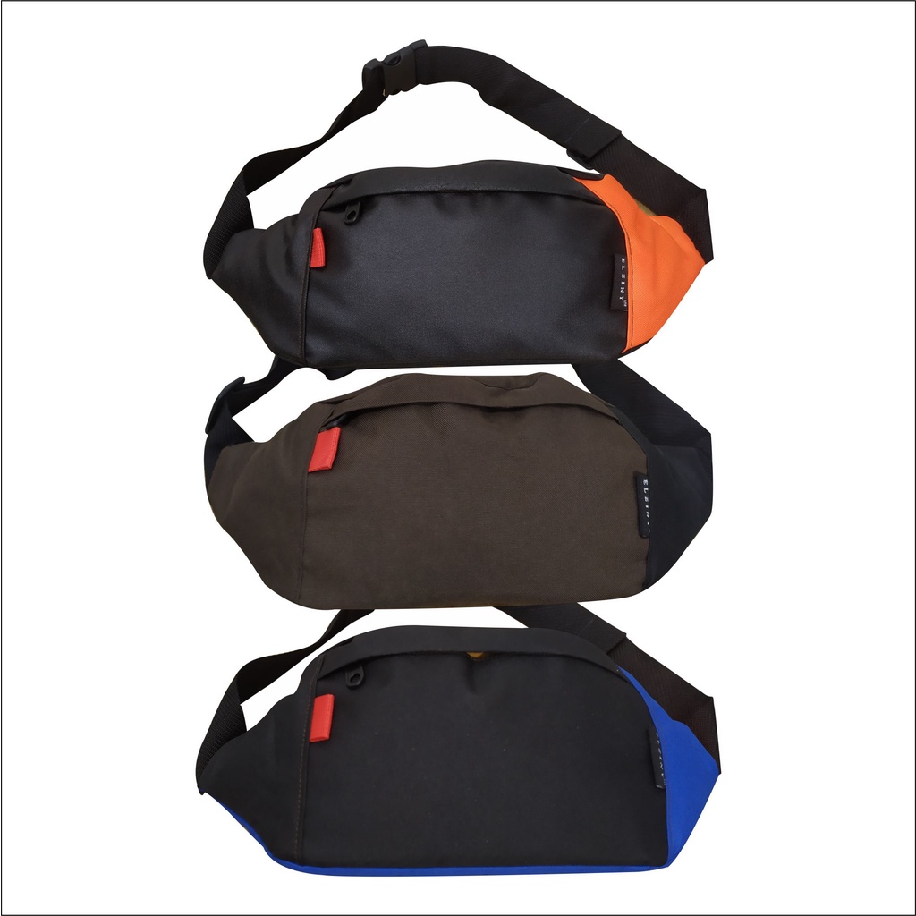Tas Waistbag Oval PEGE Selempang Tas Pinggang Kombinasi Pria Distro - PG 8817
