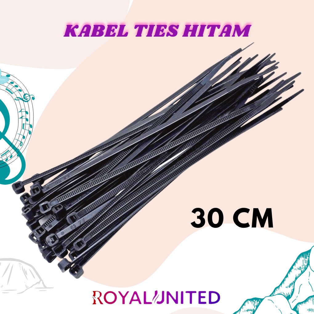 Kabel Ties Kabel Tis Cable Ties  Hitam 3.6 x 30 cm