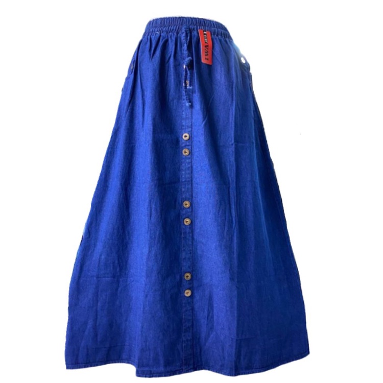 Rok Panjang Wanita - Rok Jeans Panjang - Rok Jeans Wanita - Rok Remaja