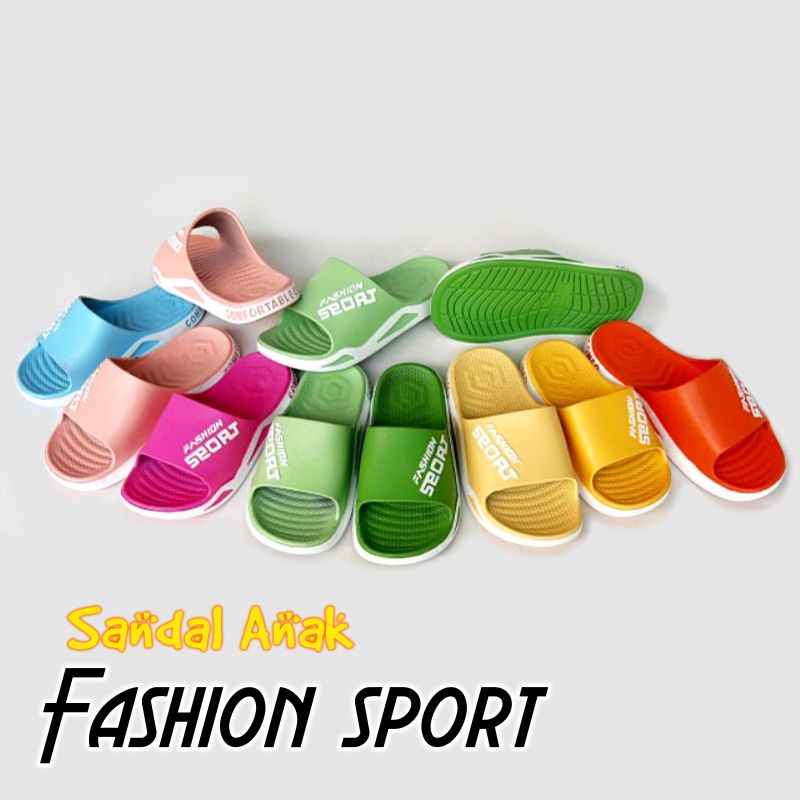 Sandal Anak Laki-Laki Fashion Sport Light Color / Sandal Karet Anak Trendy Usia 6-10 Tahun