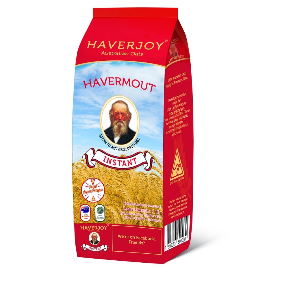 

BRANDS FESTIVAL Haverjoy Weekly Pack Instant Oats 1kg - 2 Pcs grosir
