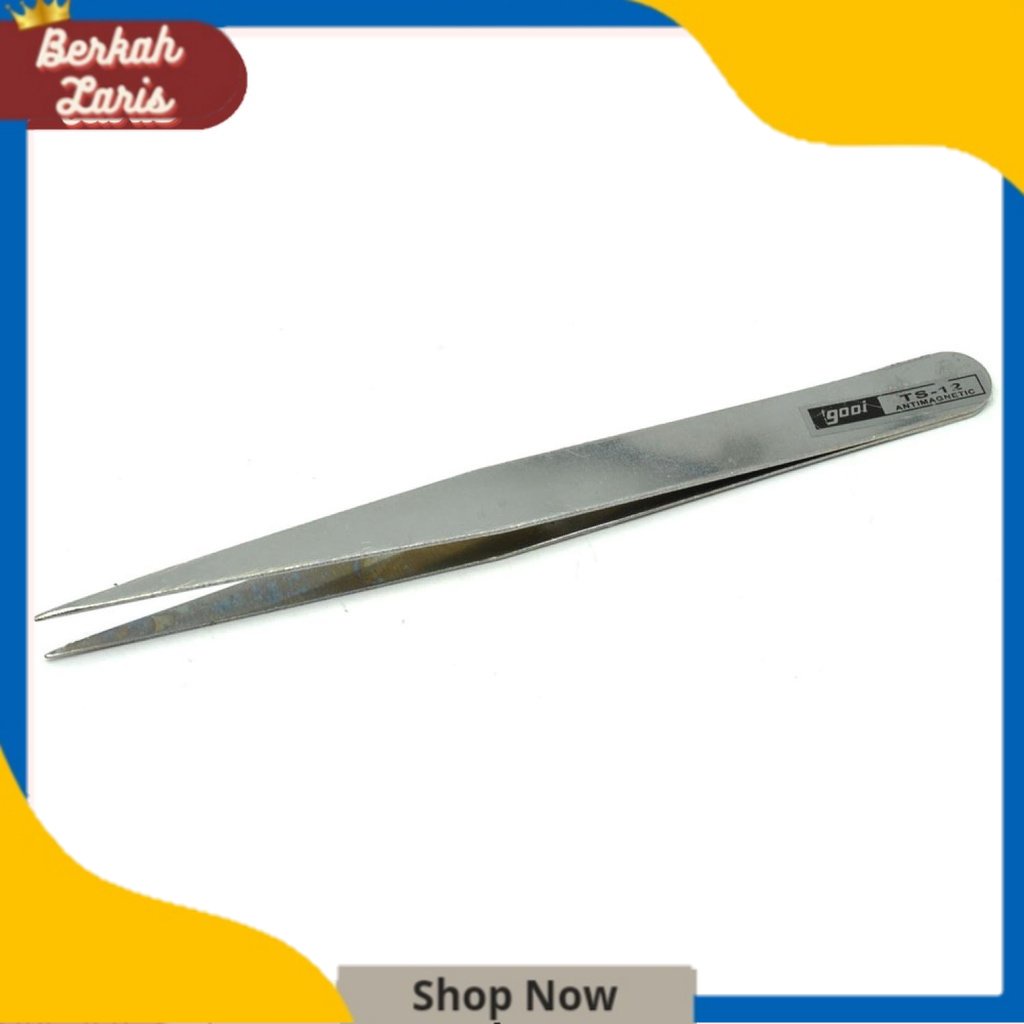 

GOOI Pinset Lurus Stainless Steel Laboratorium - TS-12 Berkah Laris