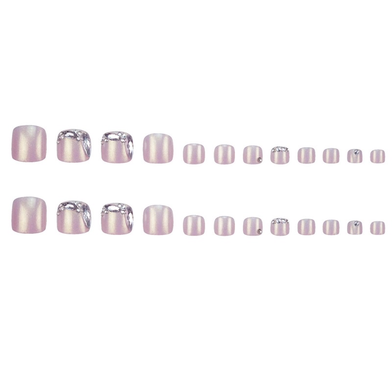 Kuku Palsu kaki【 J6，sudah ada lem】Nikah Wedding False Nailart Pengantin kaki