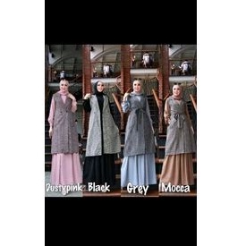 One Set Outer / Setelan Gamis Cardigan Best Seller / Outer Gamis / Setelan Gamis Terbaru / Baju Gami