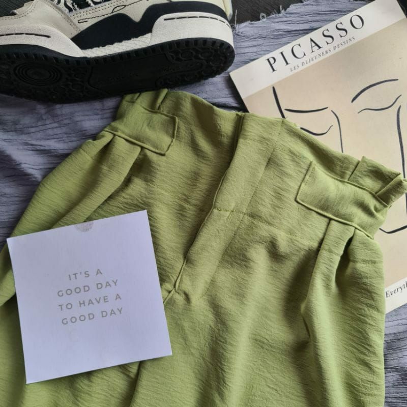 Kulot wanita rample - highwaist culote crincle airflow