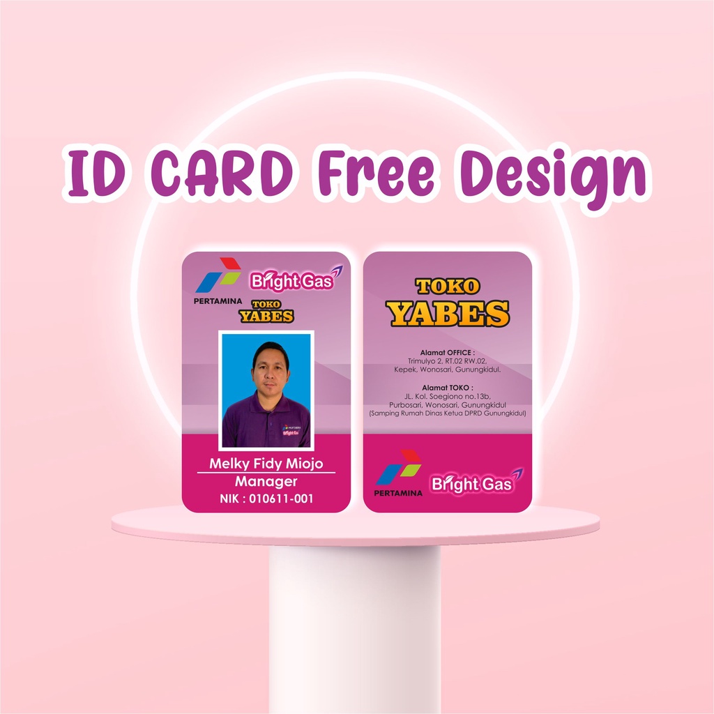 

ID CARD CUSTOM 2 MUKA (DESAIN BOLAK BALIK) HARGA SATUAN