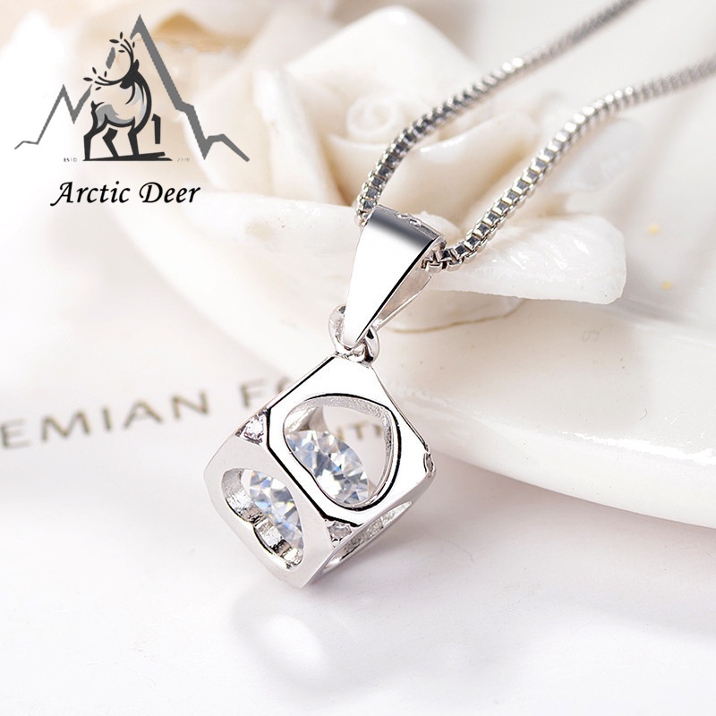 Kalung Sterling silver S925  (Garansi 2 Tahun )Murni dan manis Tidak memudar dan tidak berkarat kalung perak asli  s925 Original Arctic Deer