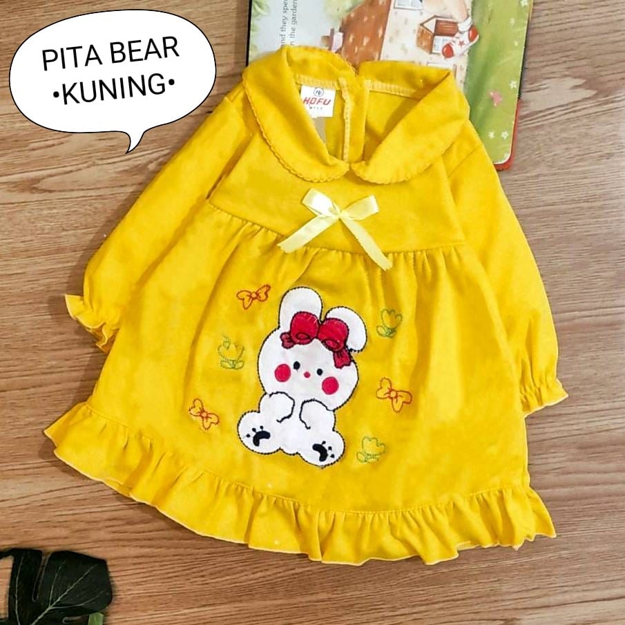 Dress Bayi Perempuan - Baju Bayi Anak Perempuan Usia 3-12 Bulan Motif Briana