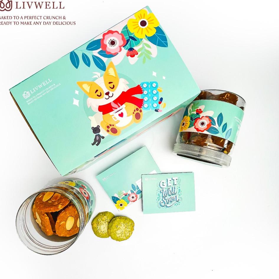 

✨MEN SALE✨ Livwell - [EXCLUSIVE HAMPERS] Oatmeal Cookies - Get Well Soon 1 [FREE CARD] !