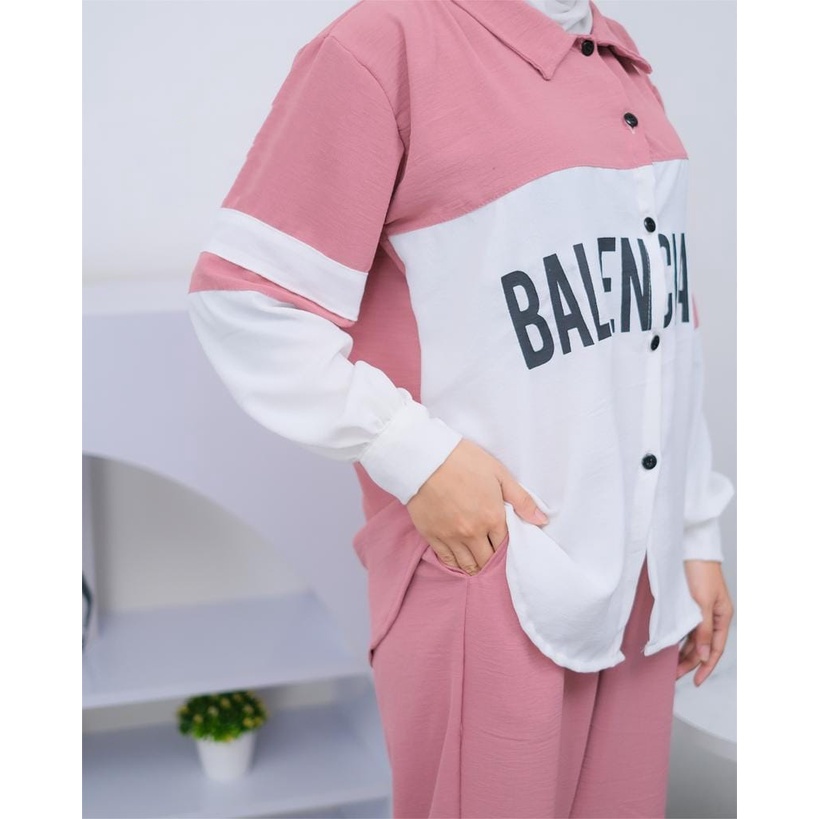 ONE SET VIRAL SUBLIM CRINGKEL MOTIF BALENCIAGA KOREAN STYLE CUTE SETELAN CELANA TERKINI TERBARU