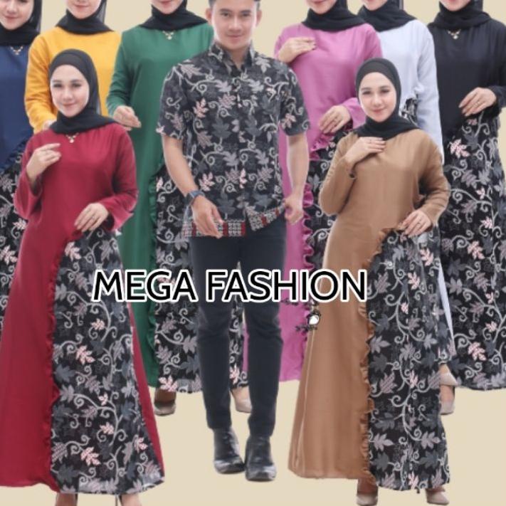 Trend - BISA  - BAJU WANITA GAMIS BATIK KOMBINASI BERBAGAI MACAM WARNA SERAGAM GURU SERAGAM BAJU KON