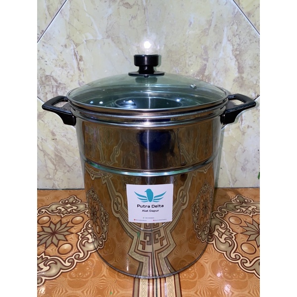 Dandang Bakso ukuran 26 Tutup Kaca Handel Hitam Dandang bakso 26 Tutup Kaca Pegangan Hutam Dandang b