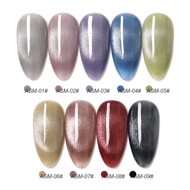 AS ASM Smoothie Cat’s Eye NAILS POLISH GEL KUTEK GEL 15ml Soak Off UV Gel