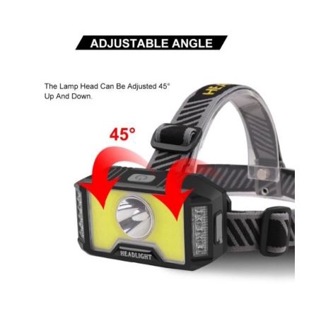 Terbaru!! ( COD ) Senter Kepala 5Mode USB Rechhargeable Headlamp Senter Kepala G12 300-400lumens T6 + Cob + 10Led Multifungsi CAHAYA PUTIH MERAH Anti Air Untuk Camping / Memancing MURAH