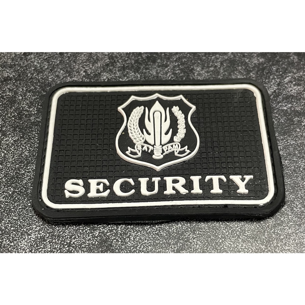 Patch Security (Tulisan+Logo Pth) - Patch Velcro Satpam - Prepetan