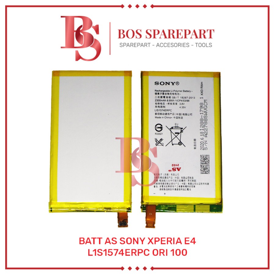 BATTERY AS SONY XPERIA E4 / L1S1574ERPC ORI 100 / BATERAI / BATRE